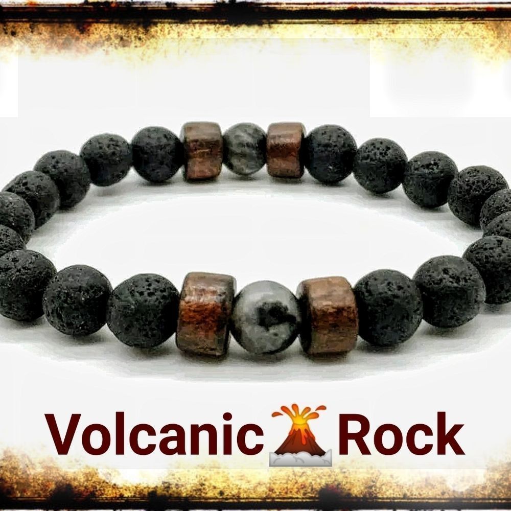 Lava stone rock bracelet 🌋